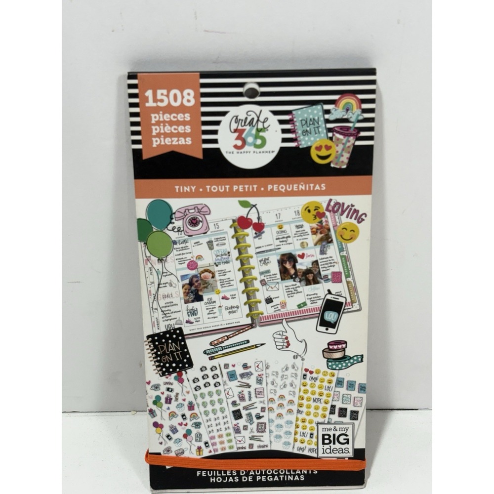 Happy Planner Tiny Sticker Book 1508 Pcs MAMBI Create 365 PPSV-61-3048 Classic